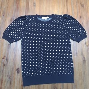 LOFT Black and White Patterned Sweater